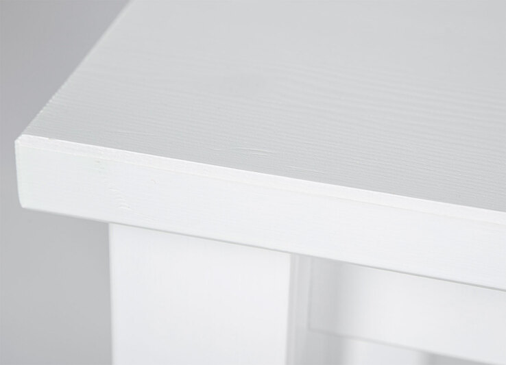 Beistelltisch Holger Massivholz weiß 45x55x45 cm