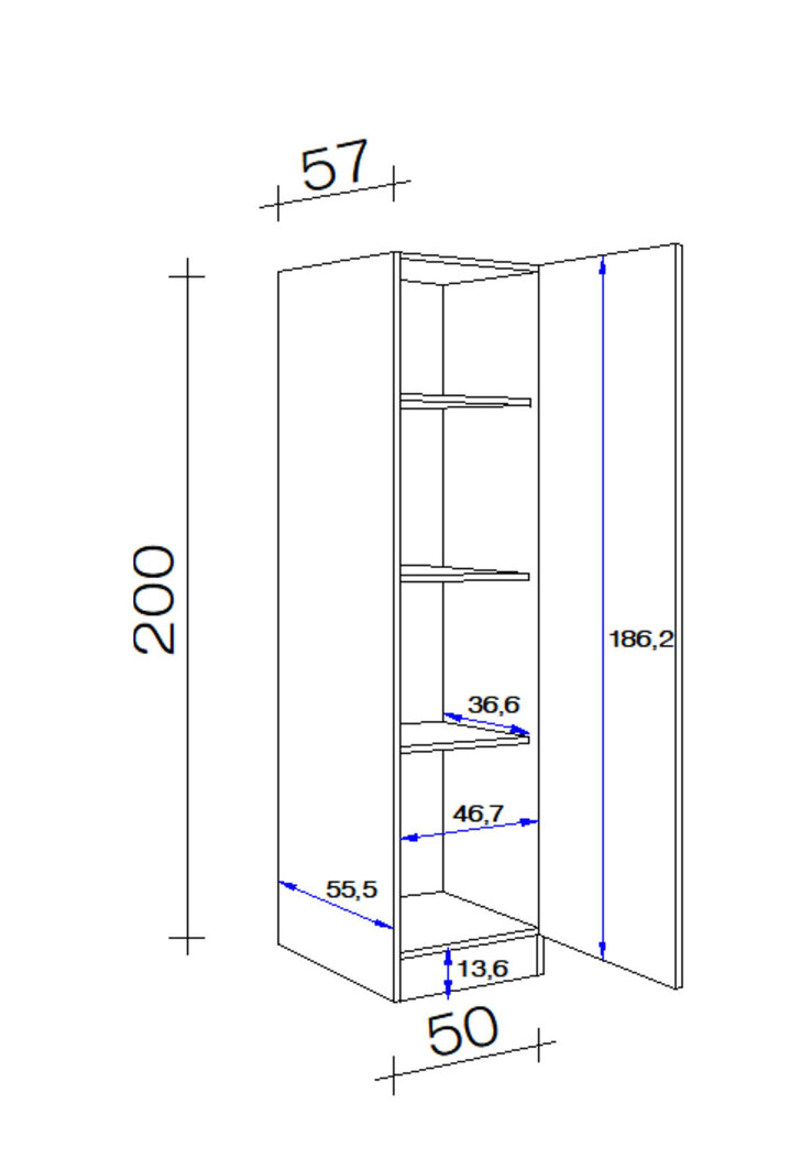 Geschirrschrank Lucca Weiß