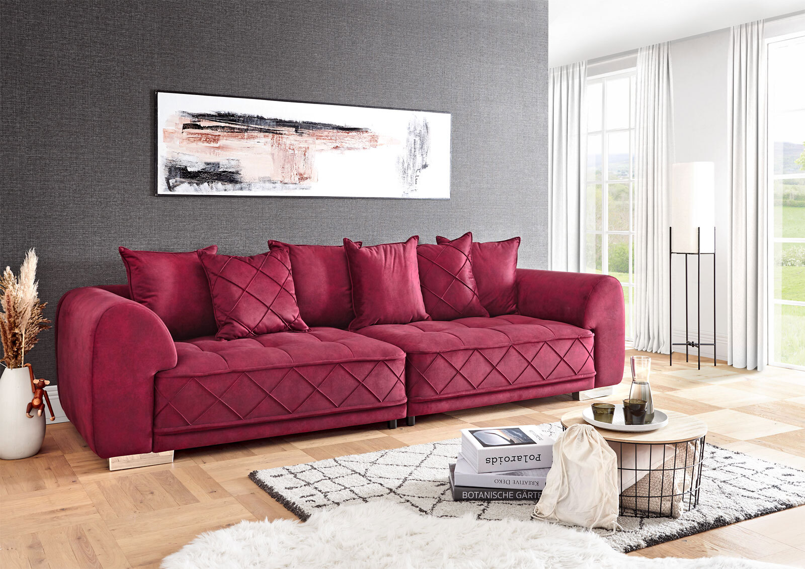 Bigsofa Santana 314 x 73 x 112 cm rot