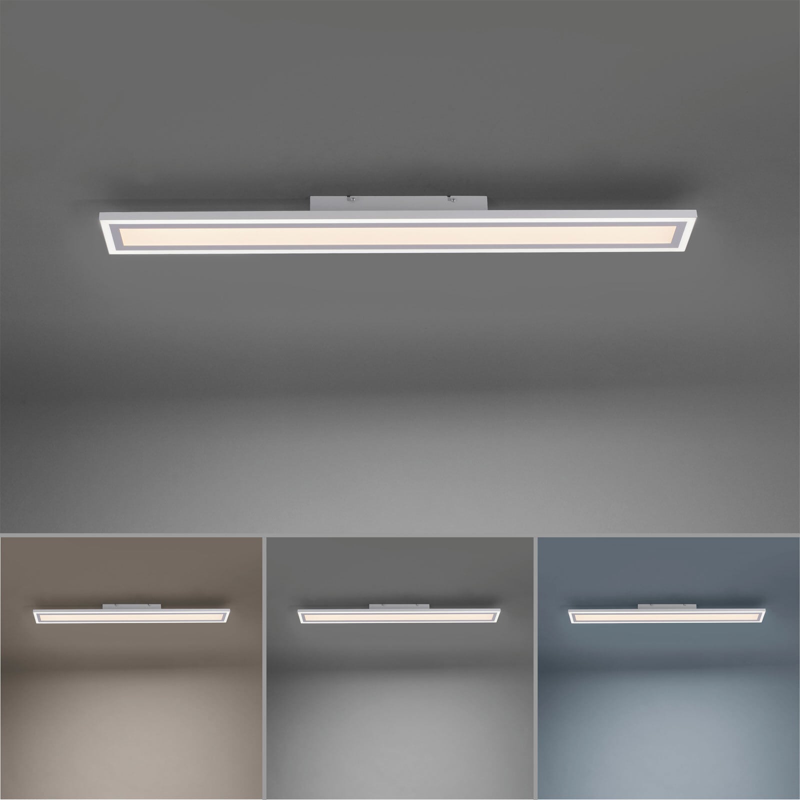 LED-Deckenleuchte Edging 100x11,8 cm weiß