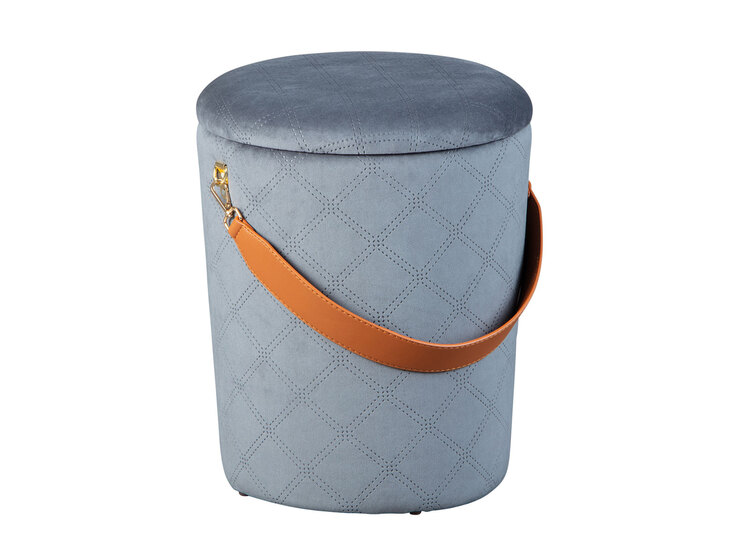 Hocker Tino Samtvelours Grau 30 x 38 x 30 cm