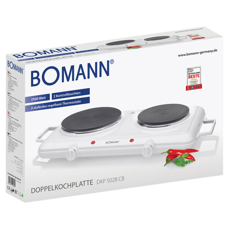 BOMANN Doppelkochplatte DKP 5028 CB weiß