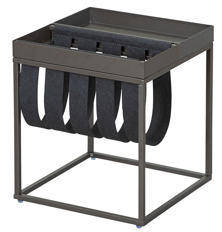 Beistelltisch Till MAGAZIN 35 x 40 x 35 cm Metall Anthrazit
