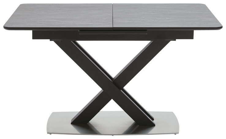 Tisch Hugo Schwarz/Dunkelgrau 130(170)x76x90 cm