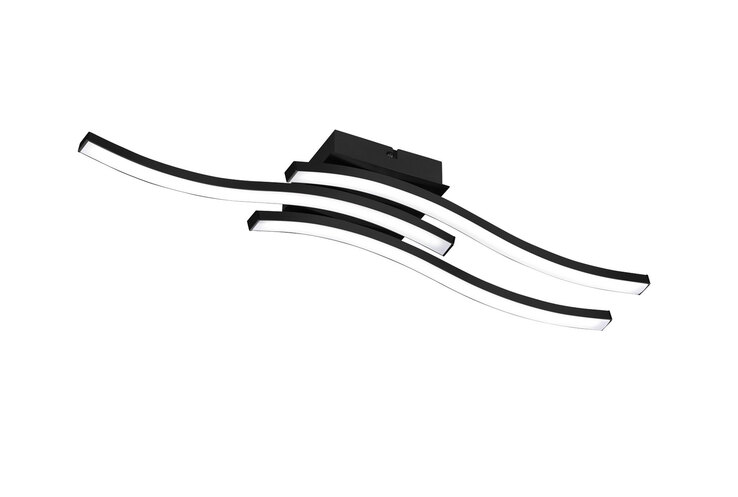 LED Deckenlampe Route 3-flammig schwarz 56x12cm 7cm Metall Kunststoff