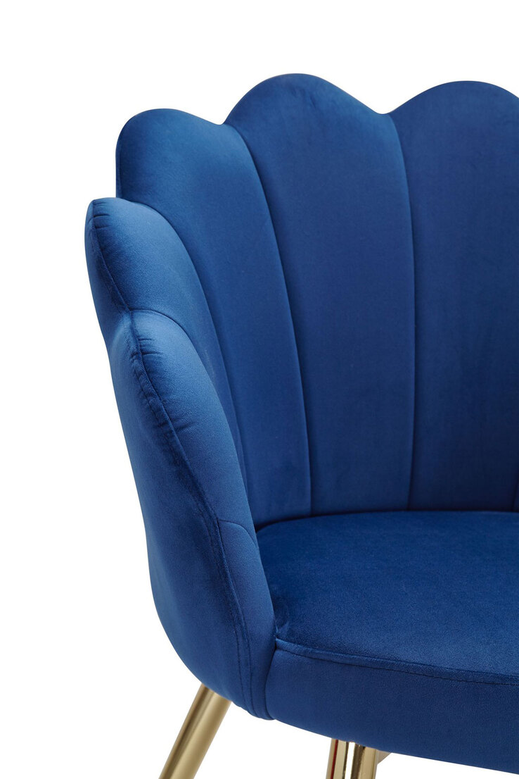 Sessel Tulpe Samt blau