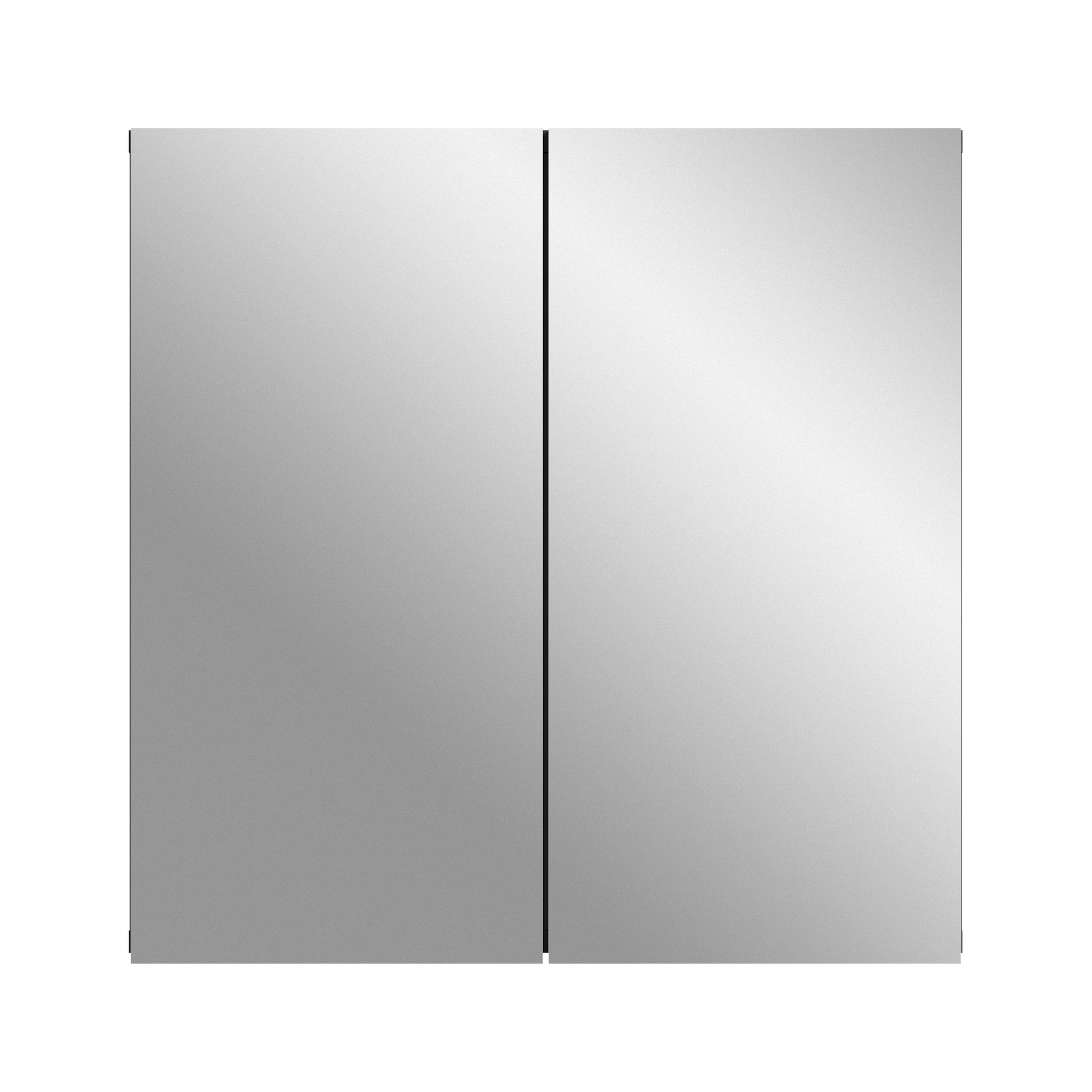 Spiegelschrank Soft grau B/H/T 60x60x15 cm 