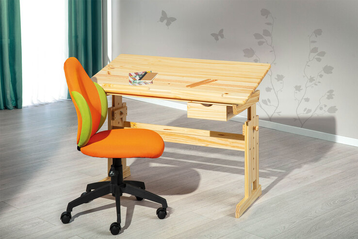 Kinder Schreibtisch Christian 109 x 55 cm Kiefer Natur
