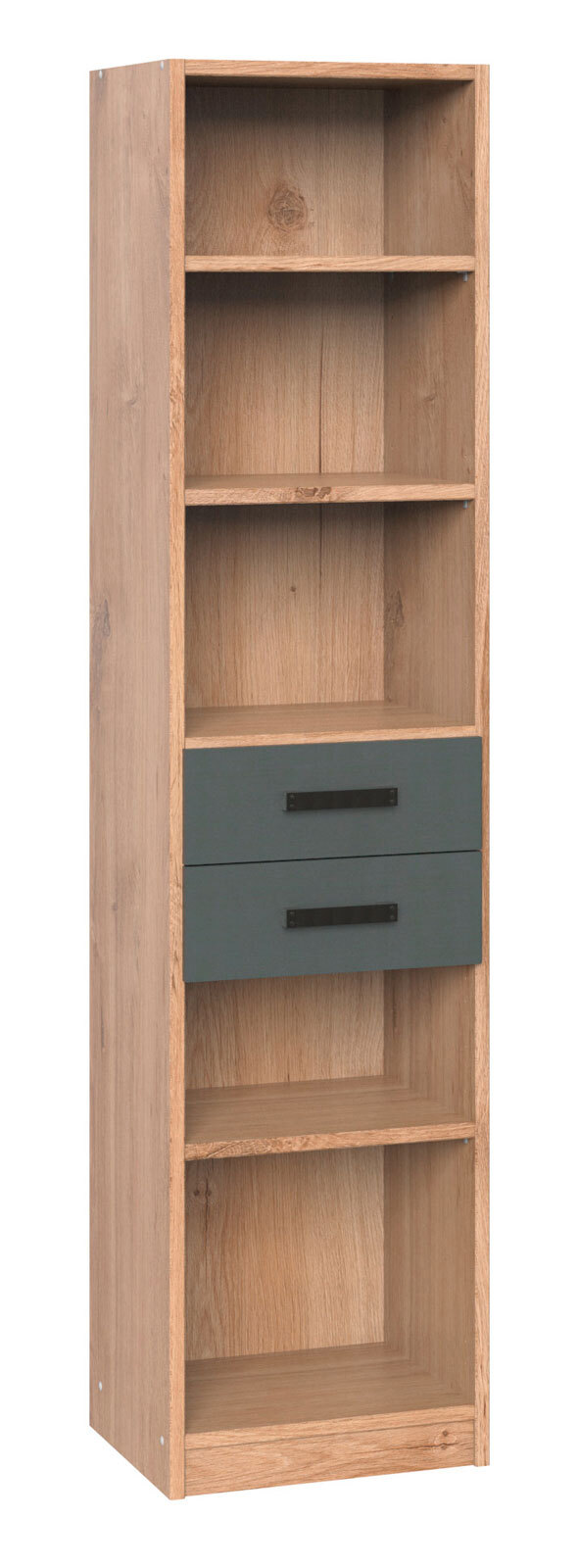 Regal Liverpool Plankeneiche-Optik/Graphit 47 x 198 x 68 cm