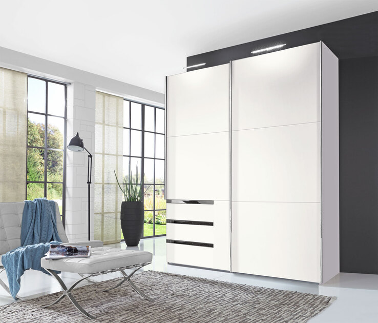 Schwebetürenschrank Level 36 A 250 x 216 cm weiß