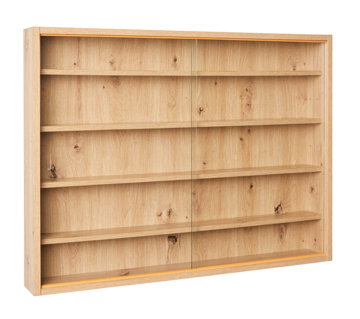 Sammlervitrine Mats Artisan-Eiche Dekor 80x60x9,5 cm