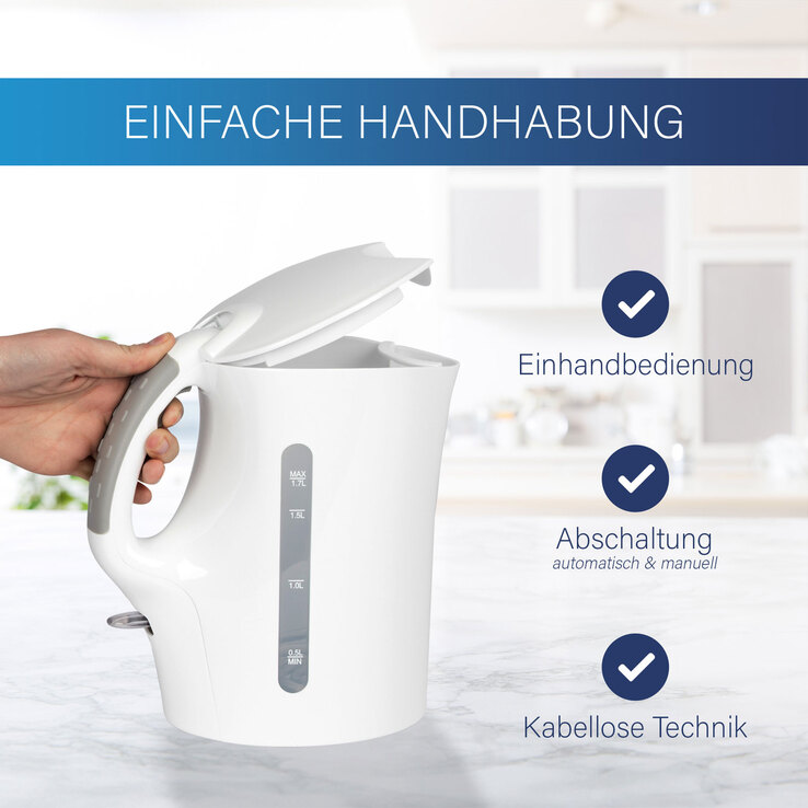 BOMANN Wasserkocher WK 5011 CB 1,7 Liter weiß