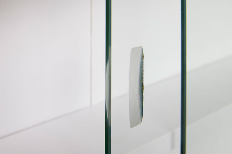Sammlervitrine Hendrik Grau/Weiß 80x60x9,5 cm