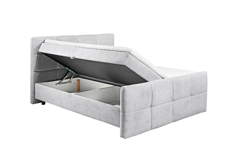 Polsterbett Tijuana 180x117x225 cm Bezug Cord grau
