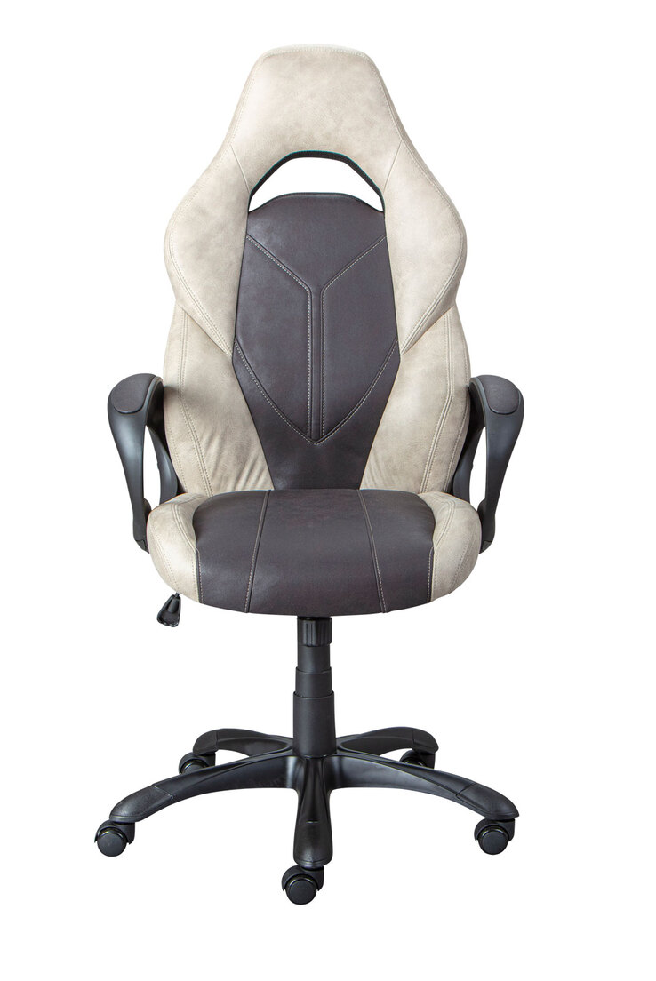 Drehstuhl Luka Schwarz/Beige 65x118-128x65 cm