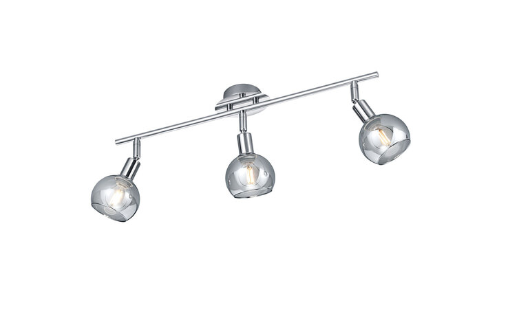 Balken Brest Chrom/Glas Smoke Breite: 58 cm