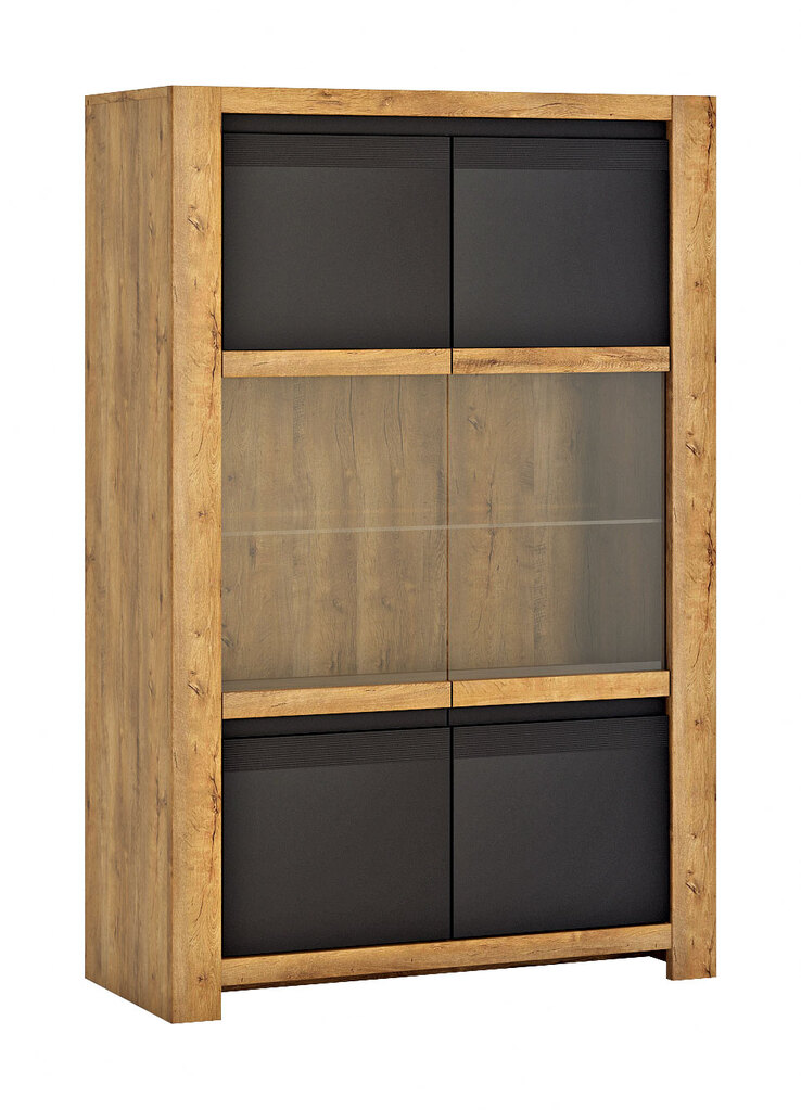 Highboard Miami Eiche Lefkas-Dekor/Orchidea Nera-Dekor 92 x 142 x 42 cm