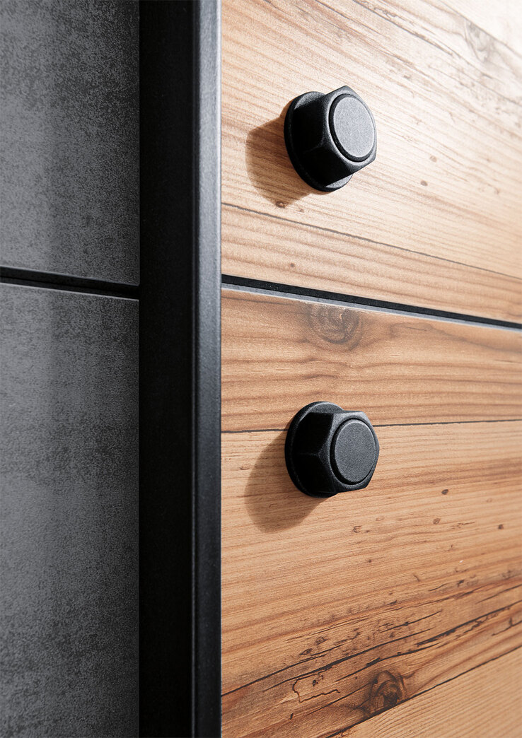 Schwebetürenschrank Dover Braun/Grau 270 x 210 x 60 cm
