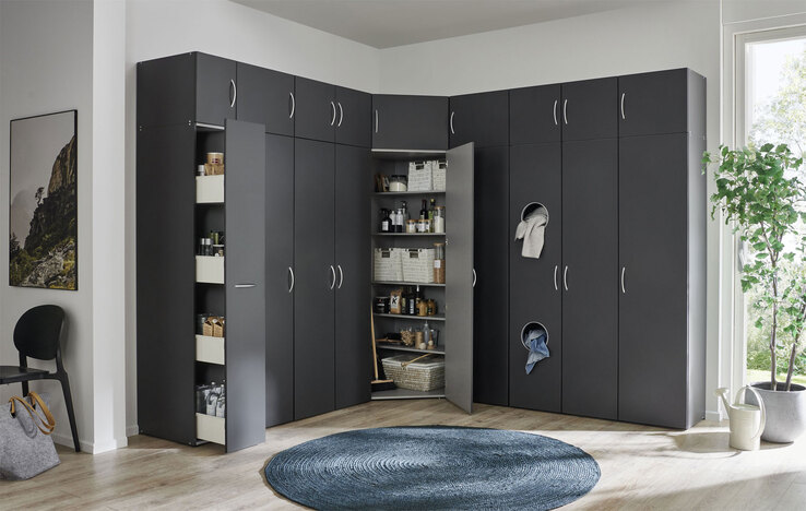Aufsatzschrank Multiraumkonzept 40x40x40 cm grau