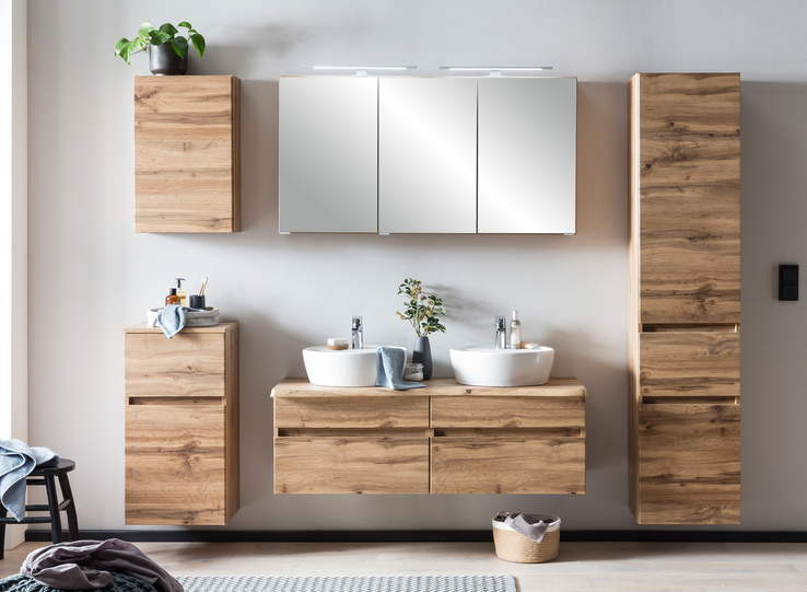 Spiegelschrank BRÜGGE Wotaneiche B/H/T 120x64x20cm