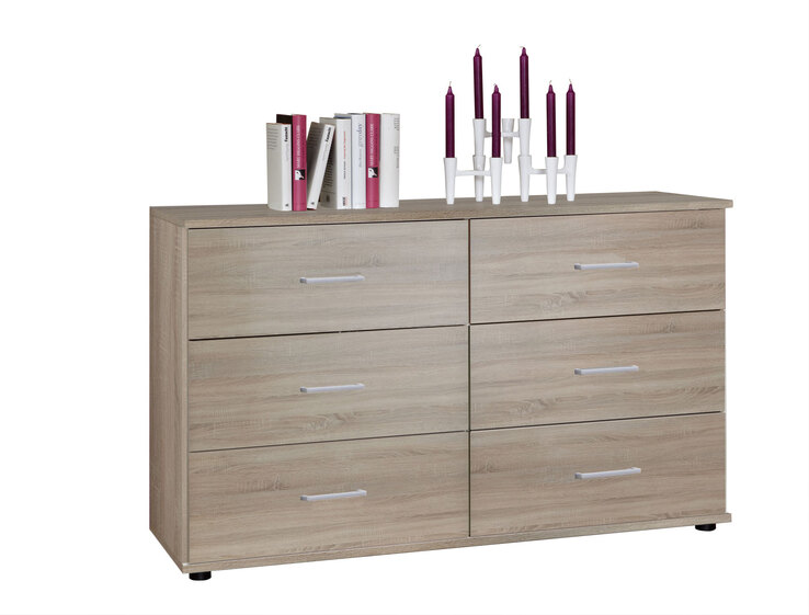 Kommode Anna Eiche sägerau Nachbildung ca. 130 x 83 x 41 cm