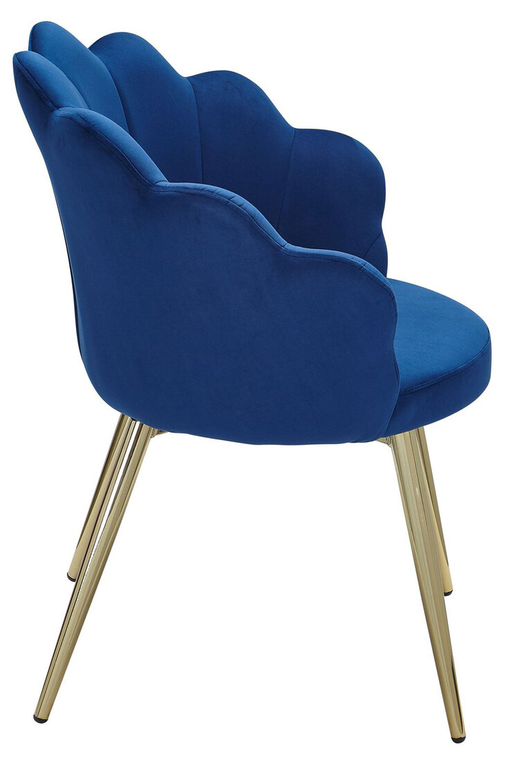 Sessel Tulpe Samt blau