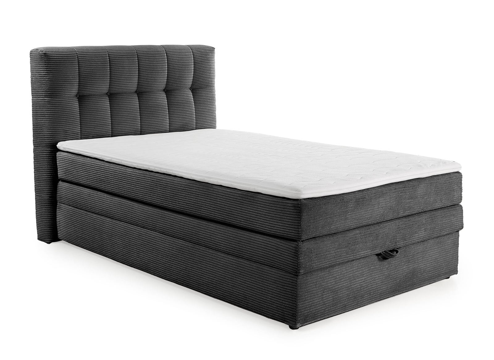 Boxspringbett Amy Plus 120 x 200 cm dunkelgrau