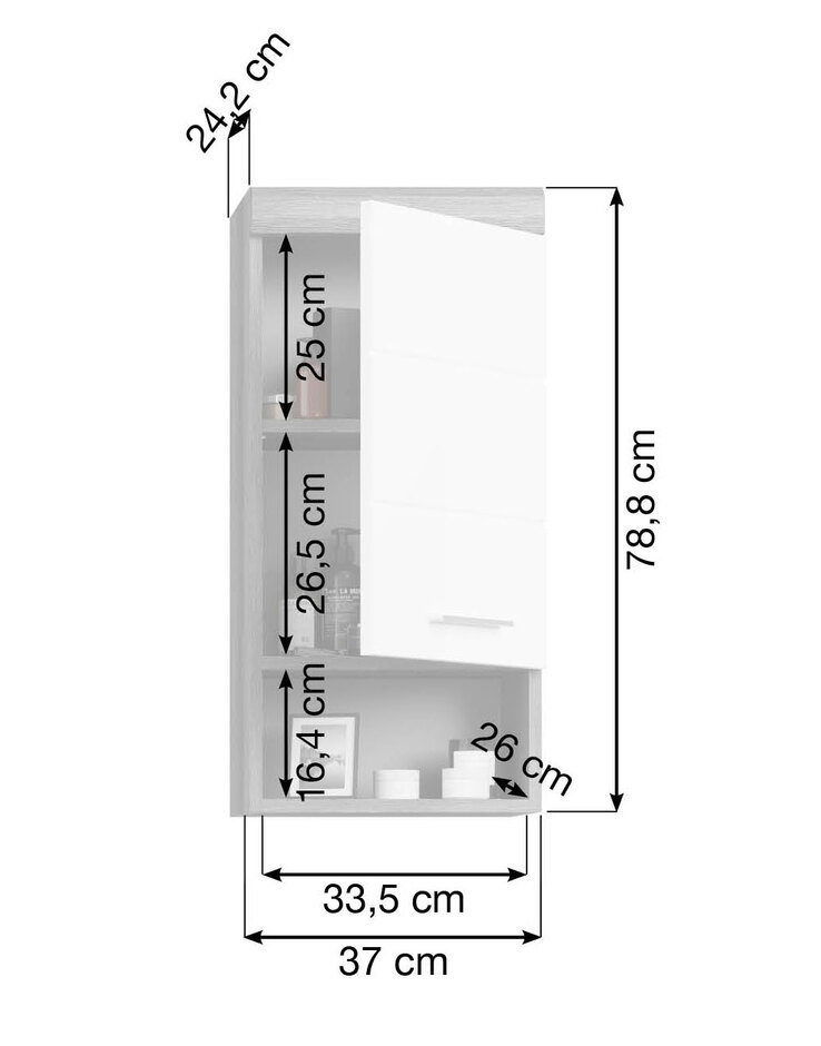 Wandschrank Scout 37x79x24cm