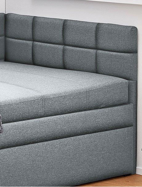 Kopfteil Pia Stoffbezug Grau ca. 206 x 93 x 4 cm