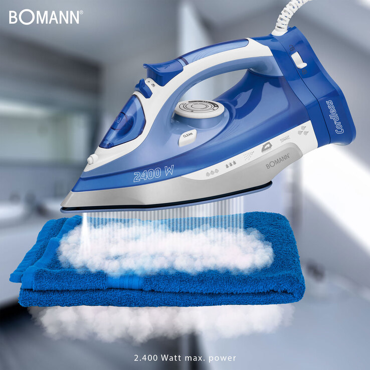 BOMANN Dampfbügeleisen DB 6006 CB kabellos blau