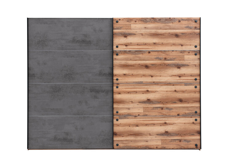 Schwebetürenschrank Dover Braun/Grau 270 x 210 x 60 cm