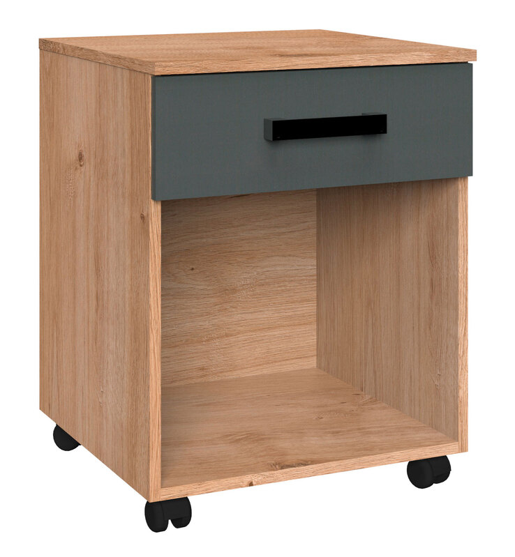 Rollcontainer Liverpool Plankeneiche Nachbildung ca. 46 x 59 x 45 cm