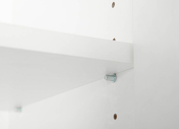 Waschmaschinenüberbauschrank Pepe Weiß 63,8x189x34 cm