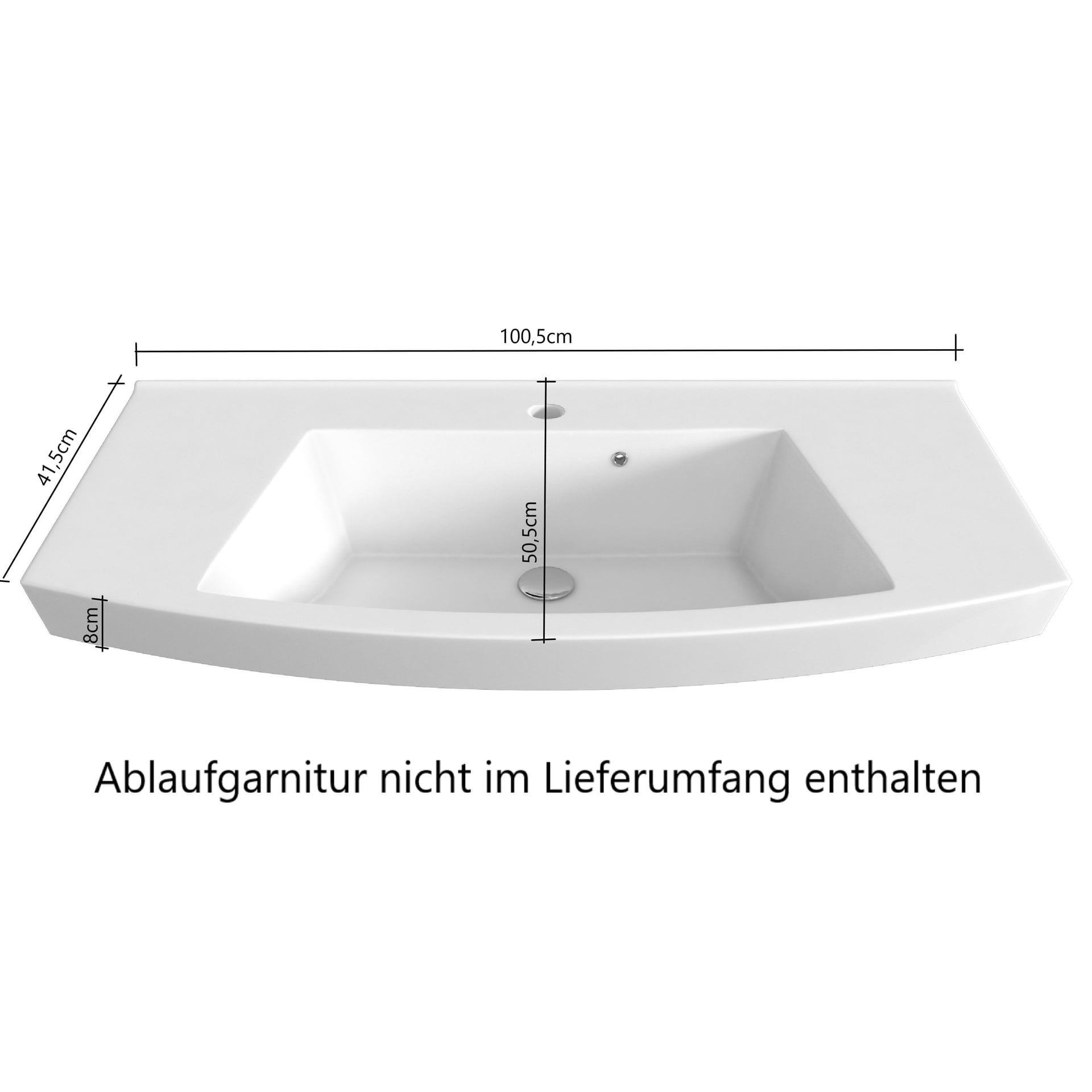 Badkombination Limburg braun B/H/T 130x200x50 cm 