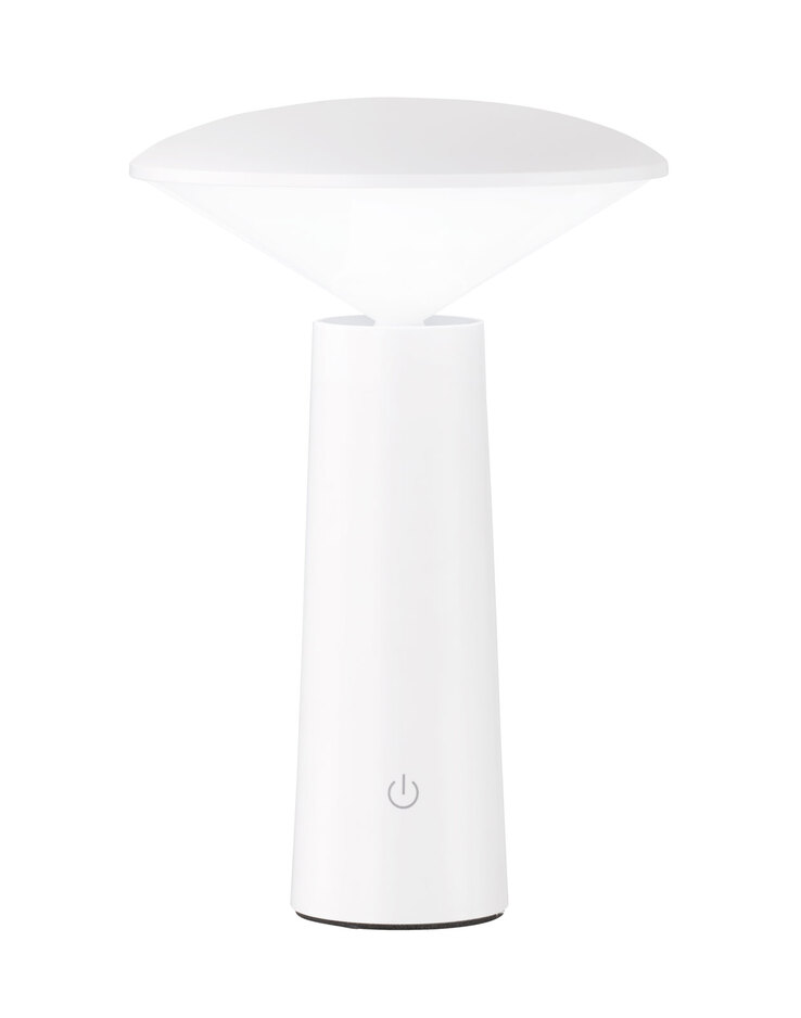 easy! by FHL Akku LED Tischlampe Pinto 14x21cm Kunststoff weiß