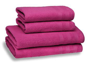Duschtuch Vincent, Magenta, Baumwolle