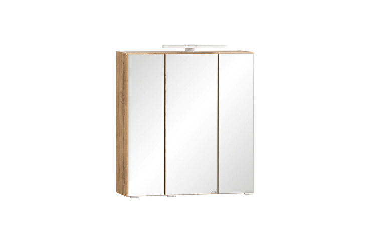Spiegelschrank Gent weiß/braun B/H/T 60x64x20 cm