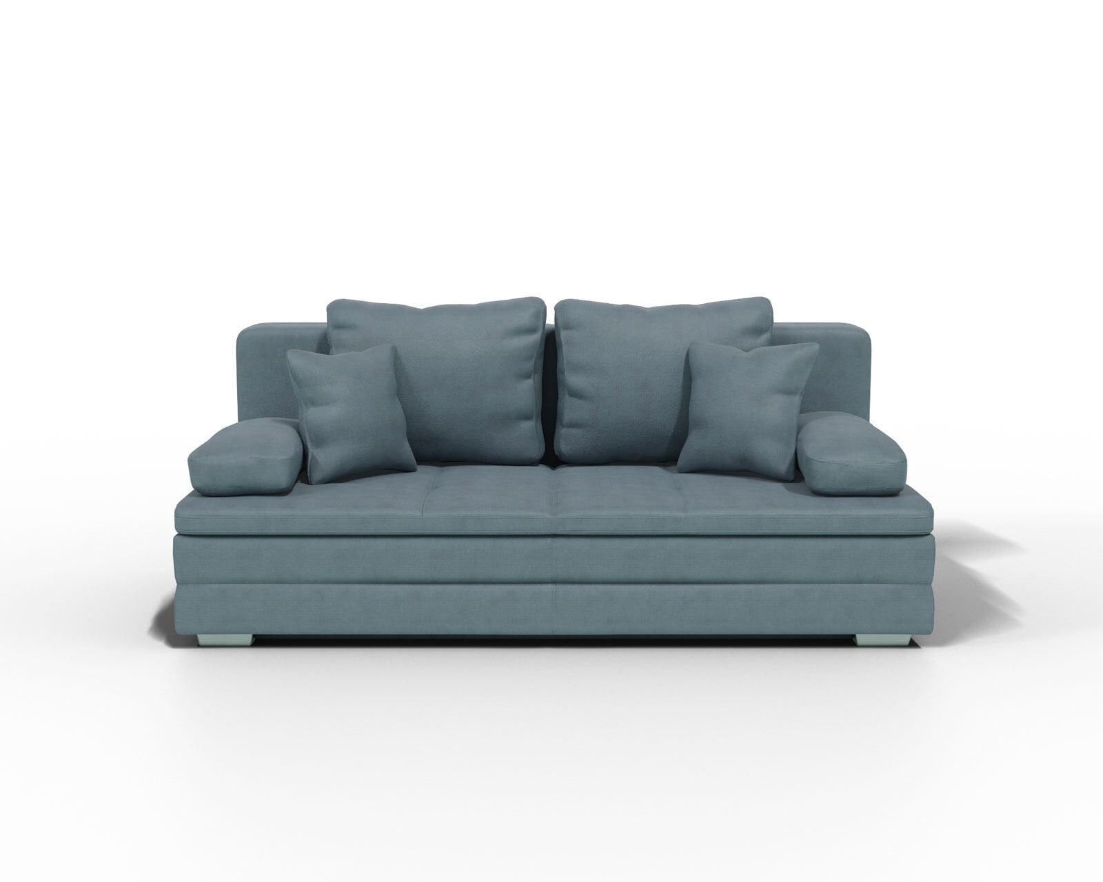 Schlafsofa Lindau Mikrofaser Grau-Blau