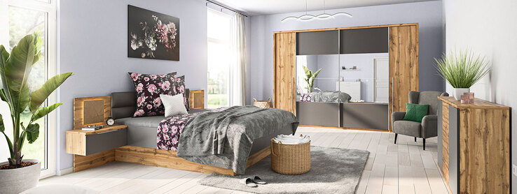 Kleiderschrank Forest Wildeiche Nachbildung 312 x 225 cm