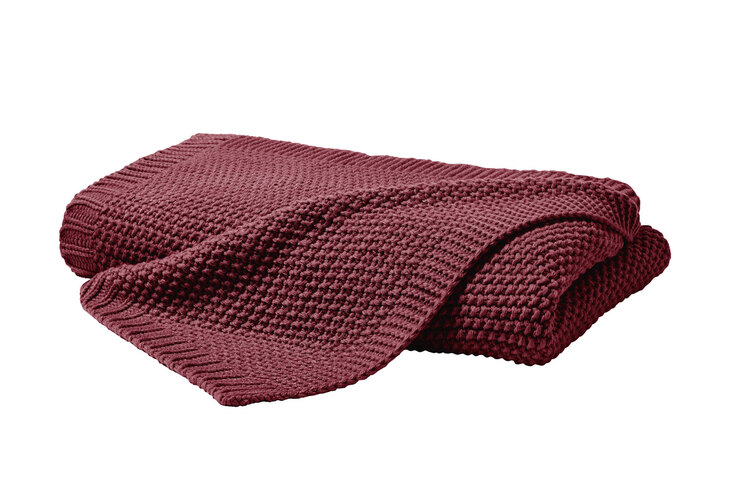 Strickdecke Stirling marsala 130x170 cm