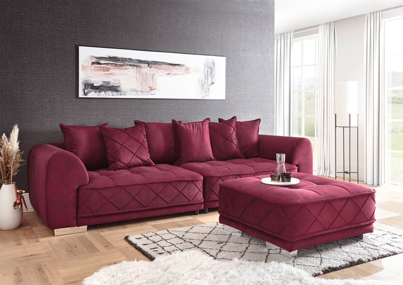 Bigsofa Santana 314 x 73 x 112 cm rot