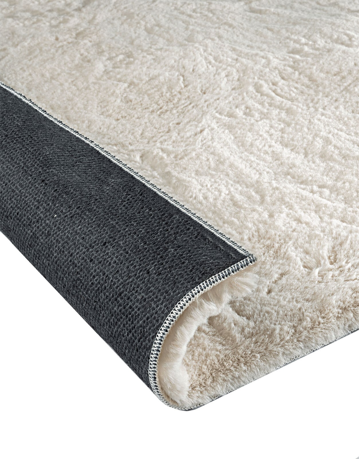 Teppich Fuzzy Creme Kunstfell 120x170 cm beige