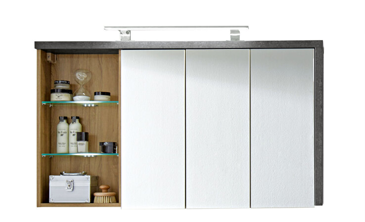 Spiegelschrank Bay Braun 123x71x18 cm