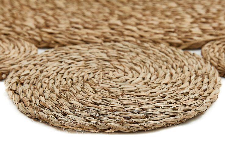 Teppich Kalahari rund 130 cm Natur