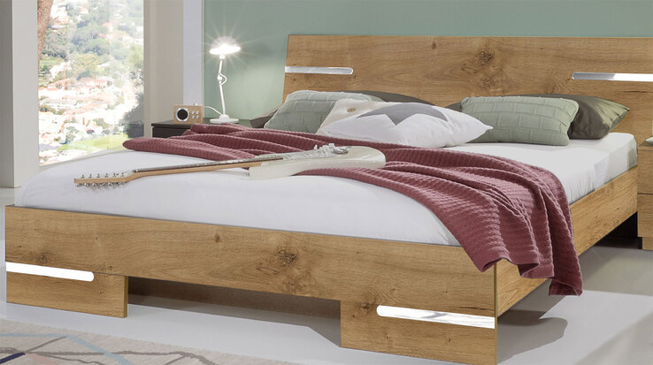 Futonbett Anna Plankeneiche Nachbildung ca. 140 x 200 cm