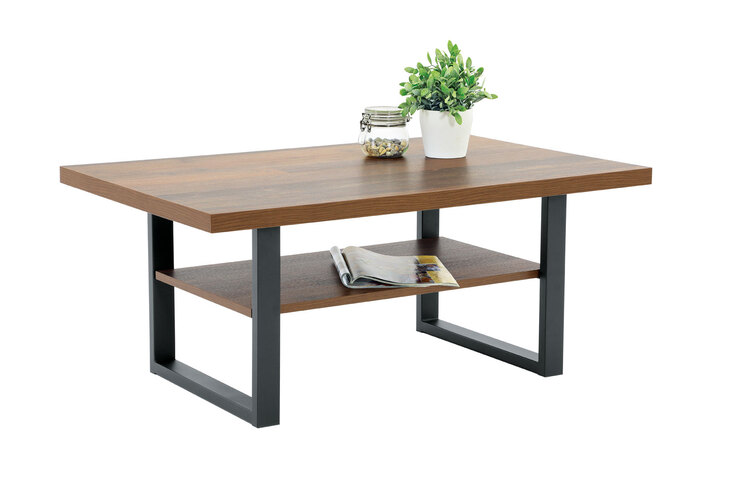Couchtisch Anton 105 x 45 x 69 cm Oldwood-Dekor/schwarz