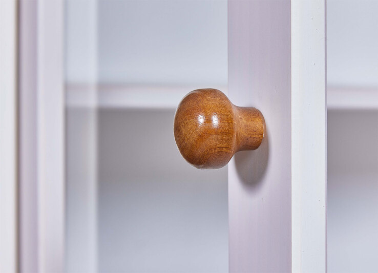 Vitrine Jacob Kiefer massiv lackiert 90 x 190 x 38,4 cm