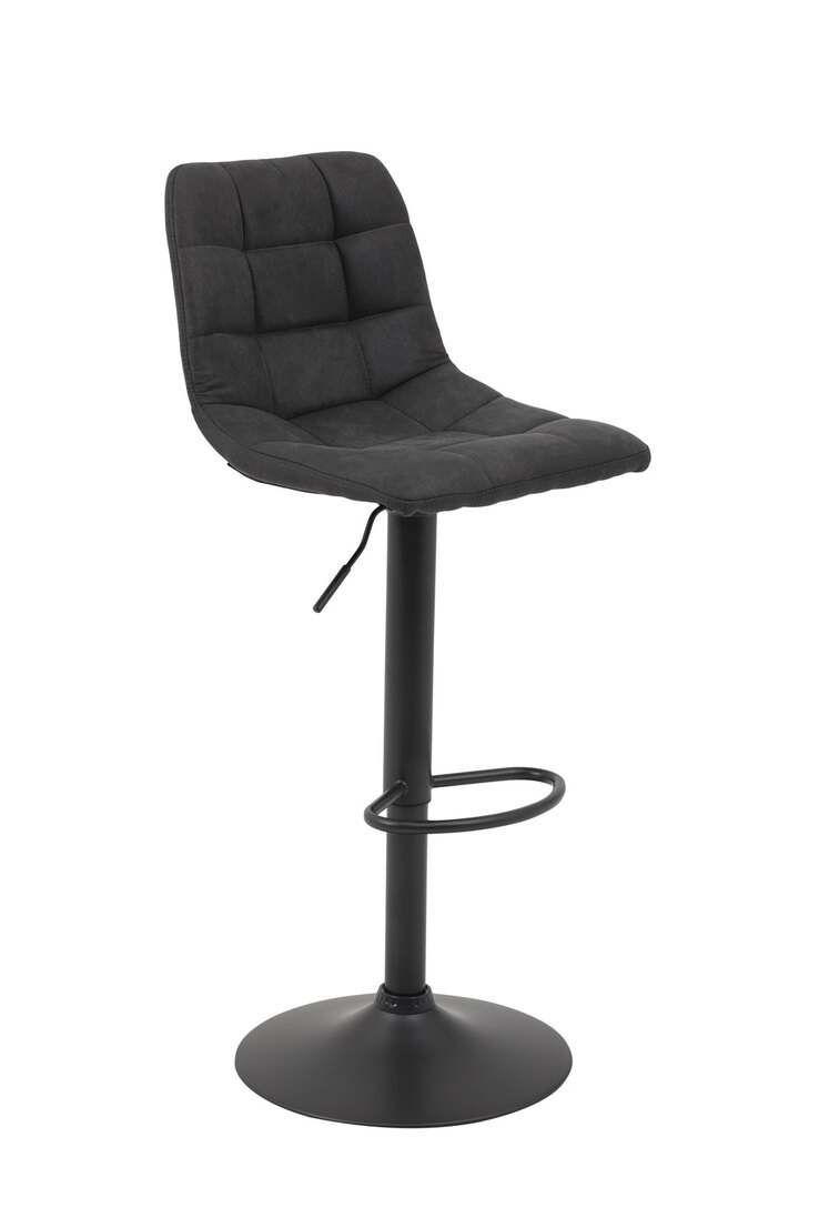 Barhocker Yvonne Stoffbezug Vintage Anthrazit 43x91x44 cm