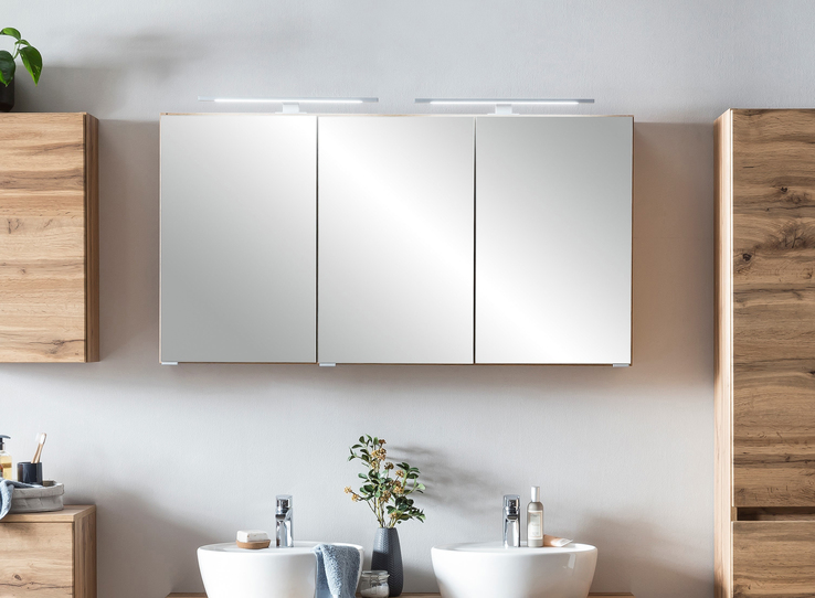 Spiegelschrank BRÜGGE Wotaneiche B/H/T 120x64x20cm