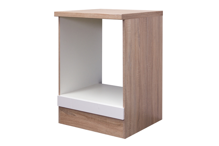Herdumbauschrank Valero Weiß/Braun 60 x 86 x 60 cm